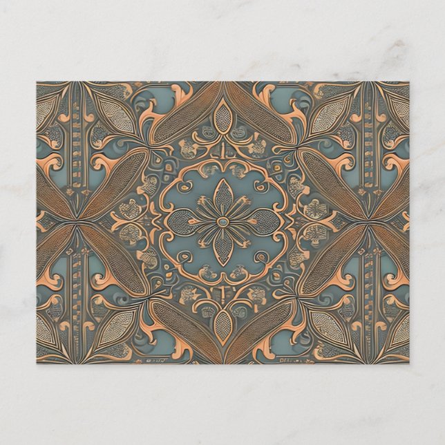 Cozy old pattern vykort (Framsida)