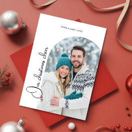 Cozy Our Christmas Cheer Couple love Holiday Card Julkort