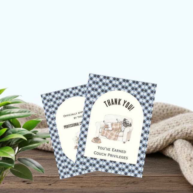 Cozy Paws Flat Thank You Card Tack Kort (Skapare uppladdad)