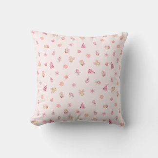 Cozy Pink Christmas Pattern Kudde
