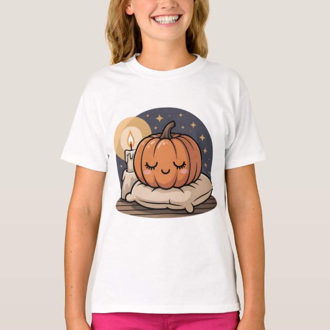 Cozy Pumpkin Dream Kids Tee (Framsida)