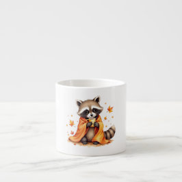 Cozy Raccoon in a Blanket Drinking Coffee weather Espressomugg