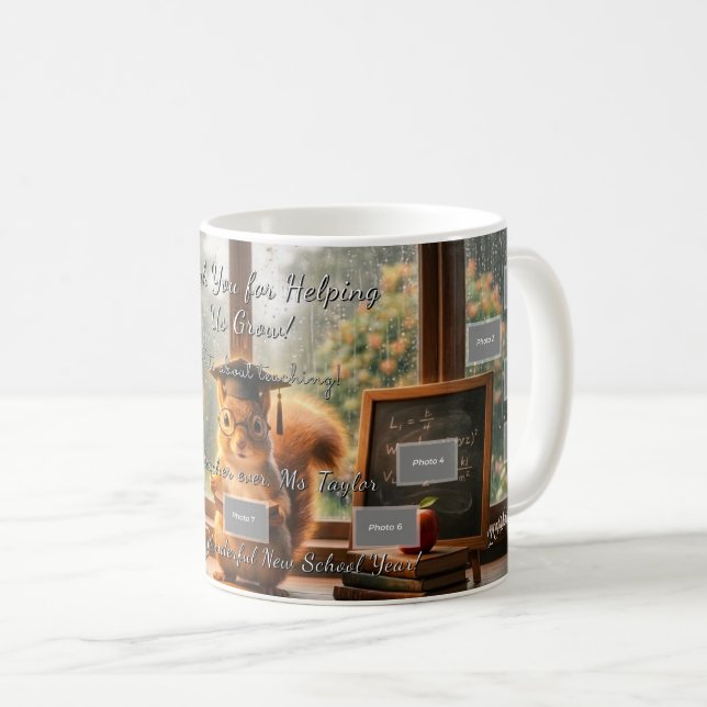 Cozy Rainy Day Squirrel Teacher Appreciation Mug Kaffemugg (Framsida höger)