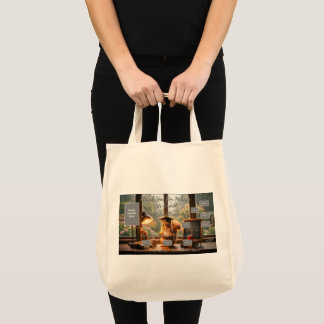 Cozy Rainy Day Squirrel Teacher Appreciation Tote Tygkasse
