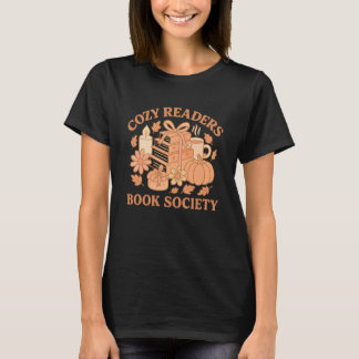 Cozy Readers Book Society Pastel Fall Books & Pump T Shirt