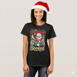 Cozy Reading Duck Holiday Season Book Lover T Shirt