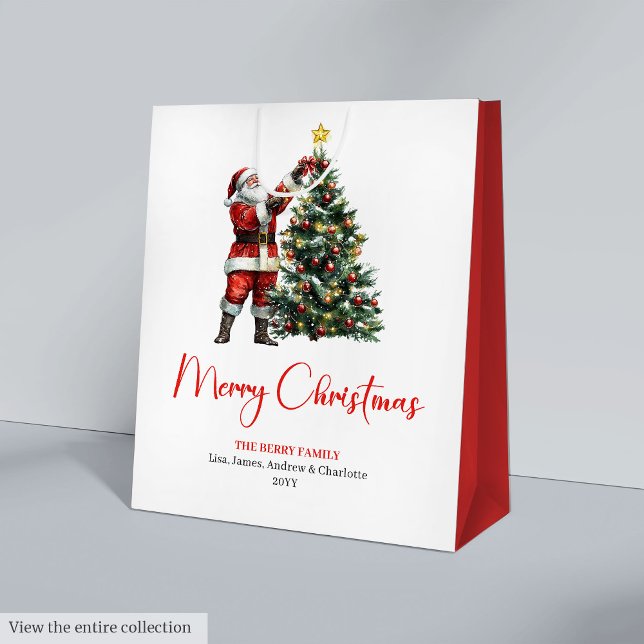 Cozy Santa Claus Red Green Holiday Gift Bag Design (Cozy Santa Claus Red Green Holiday Gift Bag Design

)