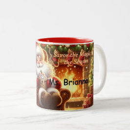 Cozy Santa Hot Cocoa Christmas Mug Två-Tonad Mugg