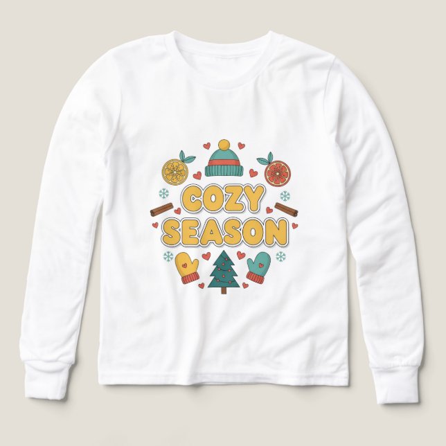 Cozy Season Cute Winter Set – Style C T Shirt (Design framsida)