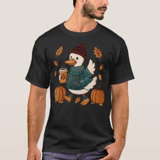Cozy Season Duck Cute Fall Duck Pumpkin Spice Autu T Shirt