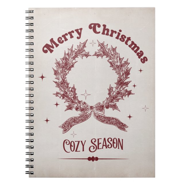 Cozy Season Vintage Christmas Anteckningsbok (Framsidan)