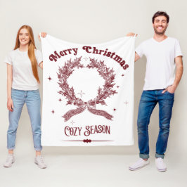 Cozy Season Vintage Christmas Fleecefilt