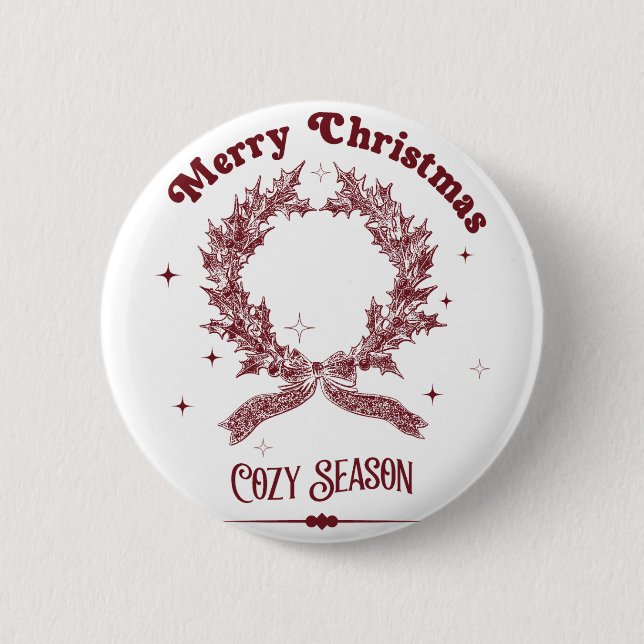 Cozy Season Vintage Christmas Knapp (Framsida)