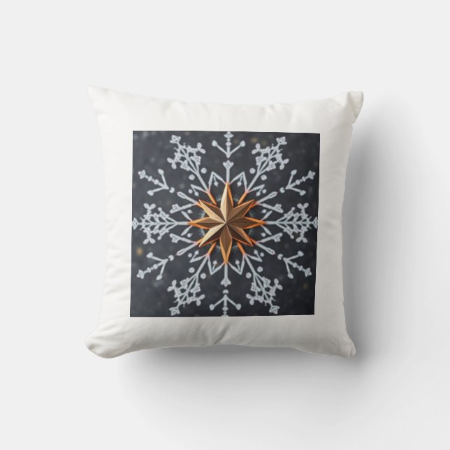 Cozy Snowflake Haven Kudde (Framsida)