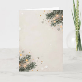 Cozy Snowflake & Pine Holiday Design Kort