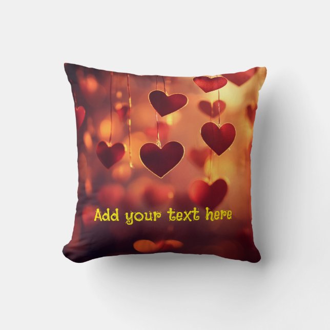 "Cozy Up with Love"-kudde – Kan anpassas  Kudde (Framsida)