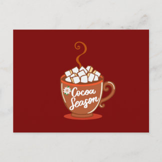 Cozy up with this sweet Cocoa Season design Helg Vykort