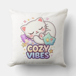 Cozy Vibe Cat Sticker | Cute Sleeping Cat  Kudde