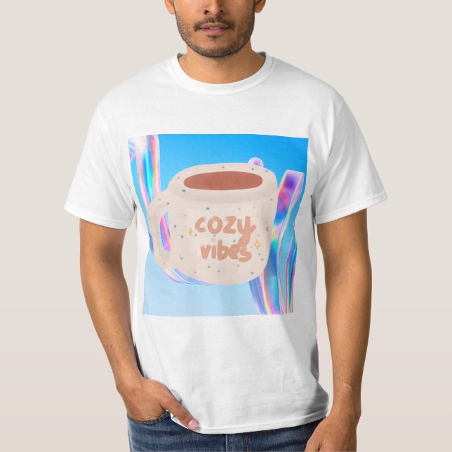 Cozy vibes graphic t shirt (Framsida)