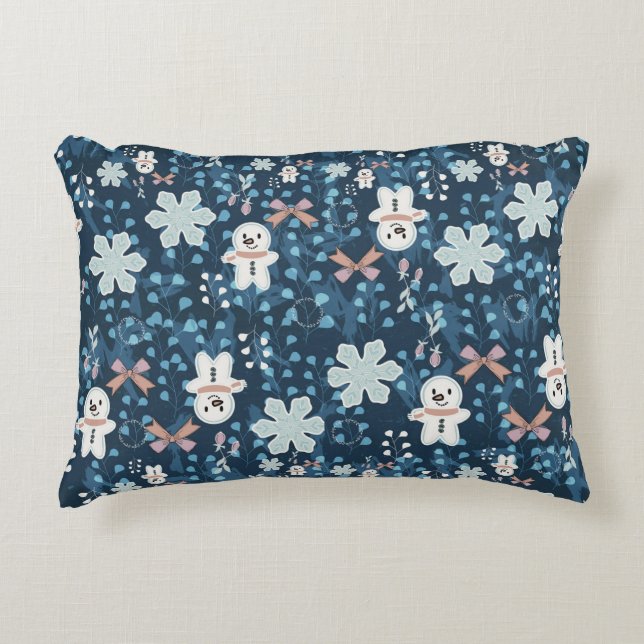 Cozy Whimsical Holiday Throw Pillow Prydnadskudde (Framsidan)
