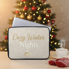 Cozy Winter Nights: Aesthetic Watercolor Laptop Sl Laptop Fodral