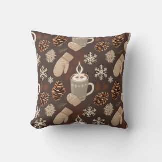 Cozy Winter Pattern-Minimalist Aesthetic Art Kudde