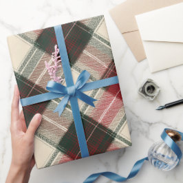 Cozy Winter Red Green Holiday Plaid Pattern Presentpapper