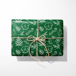 Cozy Winter Sweater & Gifts Green Presentpapper