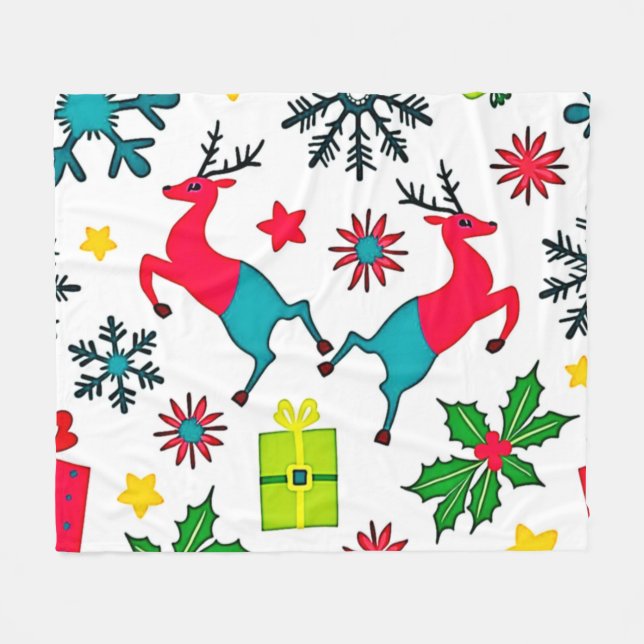 Cozy Winter Wonder Pattern Dream Design Fleecefilt (Framsidan (Horisontell))