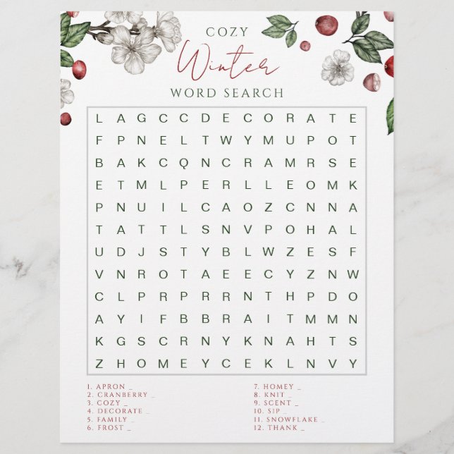 Cozy Winter Word Search Game  (Framsida)