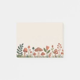 Cozy Woodland Mushrooms Post-it Block