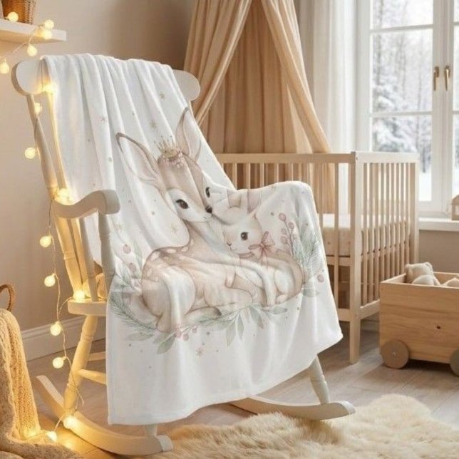 Cozy Woodland Winter Fleece Blanket (Skapare uppladdad)