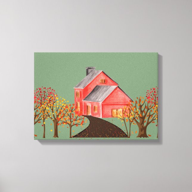 CozyBun Fall Farmhouse Canvastryck (Framsida)