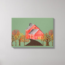 CozyBun Fall Farmhouse Canvastryck