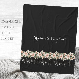 Cozymaxxing Lugnande Tröst Blommig Flanellfilt Fleecefilt