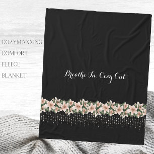 Cozymaxxing Lugnande Tröst Blommig Flanellfilt Fleecefilt