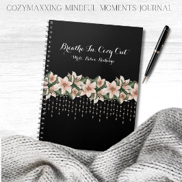 Cozymaxxing Mindful Moments Journal Black & Blommi Anteckningsbok