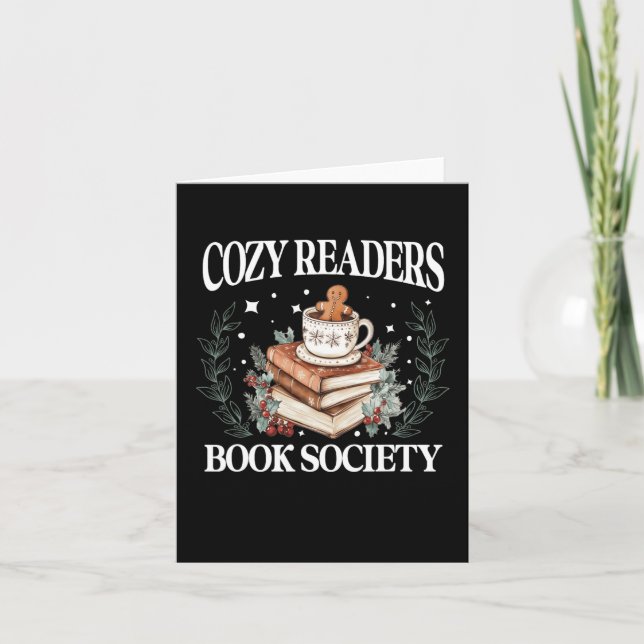 Cozyreaders Bok Society Bookish julläsning Kort (Framsida)