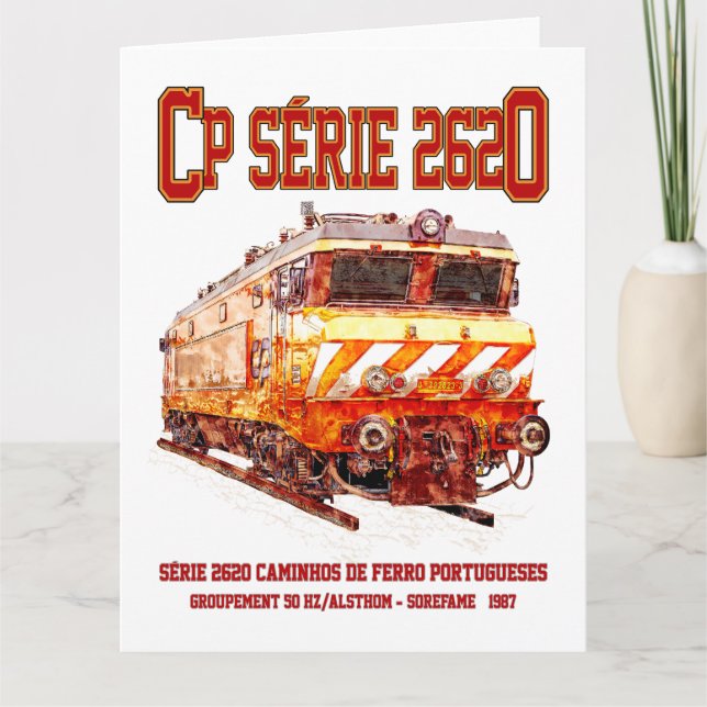 CP Serie 2620 Electric Locomotive Nez-Casse Loco Tack Kort (Framsida)