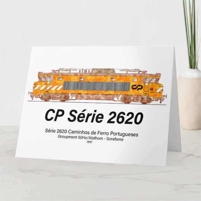 CP Serie 2620 Electric Locomotive Nez-Casse Loco Tack Kort (Framsida)
