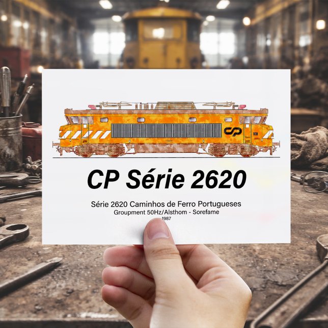 CP Serie 2620 Elektriskt lok. Nez-Casse lok  Vykort (CP Serie 2620 Electric Locomotive. Nez-Casse Locomotive. Postcard)