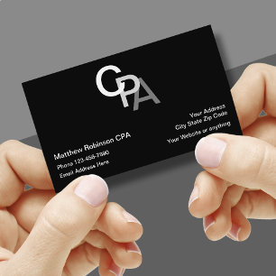 CPA Accountant Monogram Stil Visitkort
