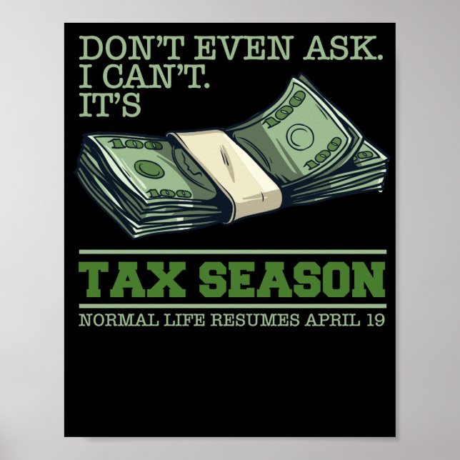 CPA Accountant Tax Season Preparer PicksPlace Poster (Framsidan)