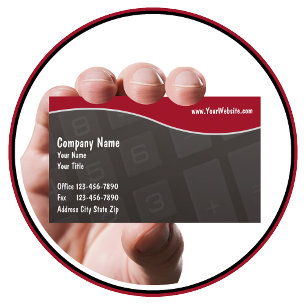 CPA Accountant with Calculator Visitkort