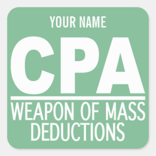 CPA anpassade namn och färg-klistermärken Fyrkantigt Klistermärke