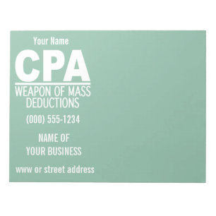 CPA-anpassningsbaranteckningsblock Anteckningsblock
