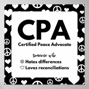 CPA Auktoriserad Peace Advocate Poster