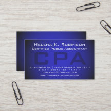 CPA Auktoriserad Public Accountant Strecking Blue