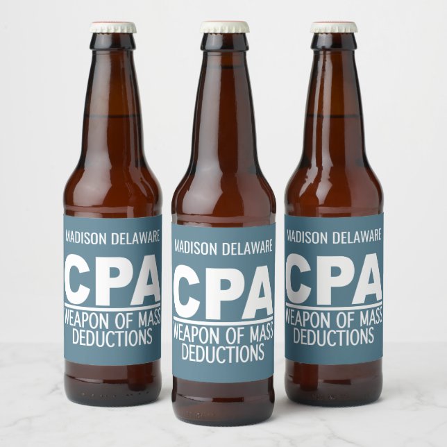 CPA, eget namn och färg Ölflaska Etikett (Flaskor)