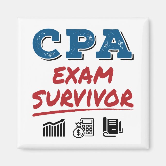 CPA Exam Survivor Magnet (Framsidan)